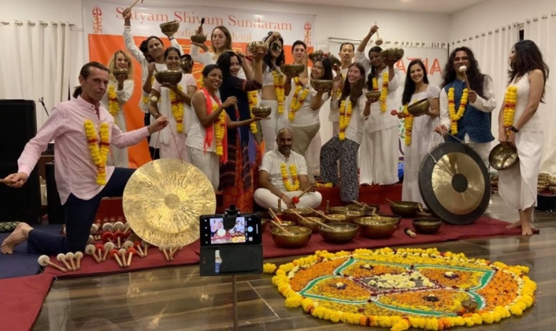 Gong Master Advance Level Singing Bowls Sound healing Training School Goa Rishikesh India