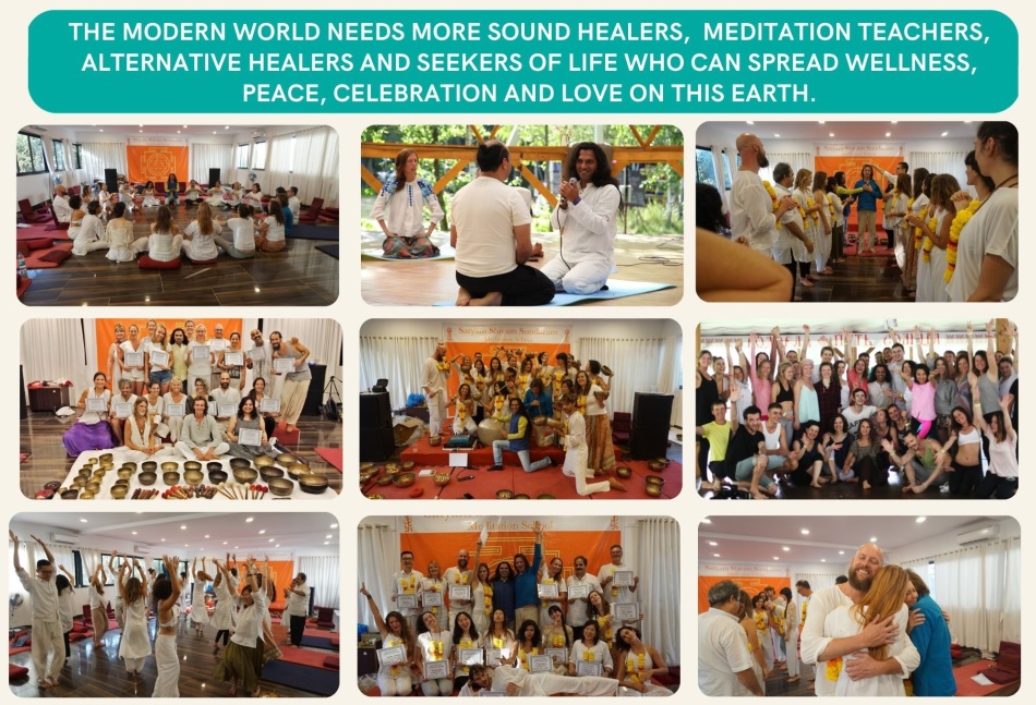 Samaveda group sound healing workshop session in Goa