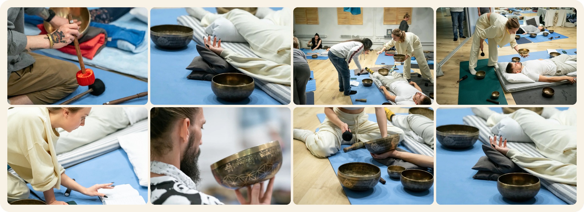 Hands-on Himalayan Tibetan Singing Bowls practice, body-contact sessions and group sound baths